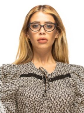 Jimmy Crystal Abella Black Crystal Readers Glasses +2.00 New York